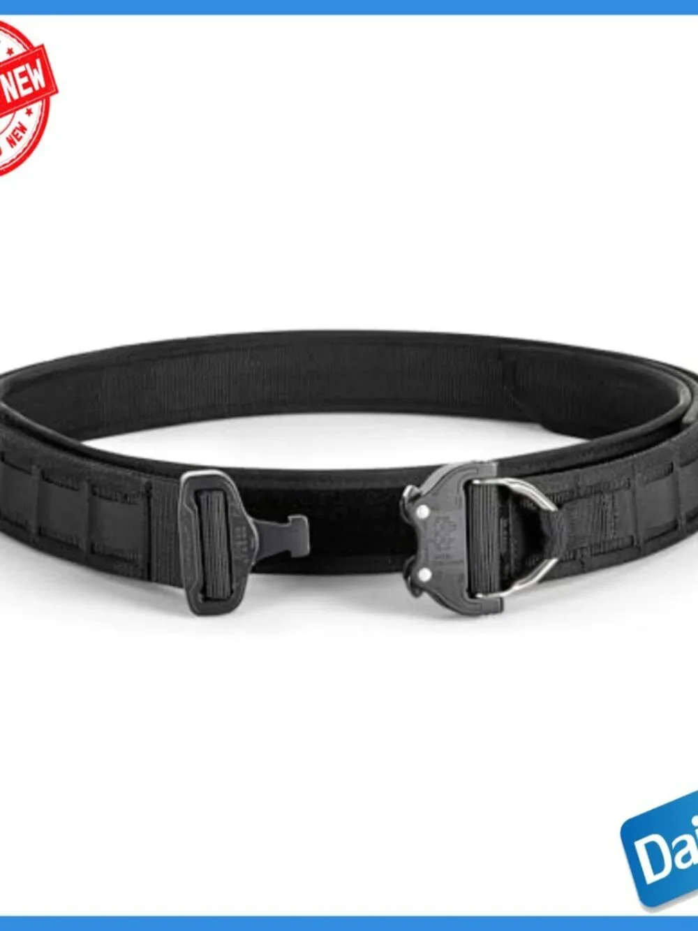 Tactical Duty Belt with Quick-Release Buckle and MOLLE Panels